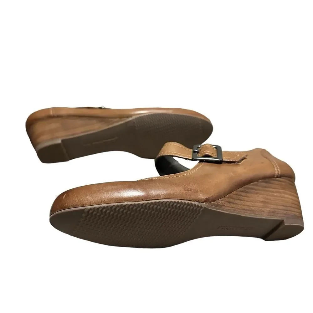 Ros Hommerson Havana Coffee burnished Lea wedge size 10SS new